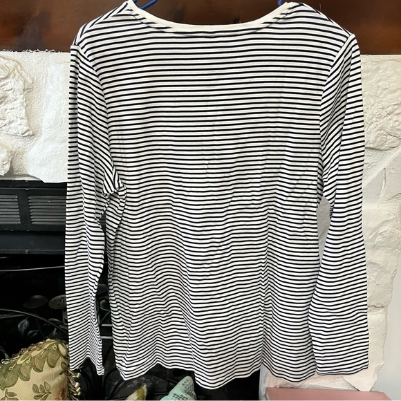 3/$25 💋 Croft & Barrow Women's Long Sleeve Striped Top Size XL - Picture 2 of 5